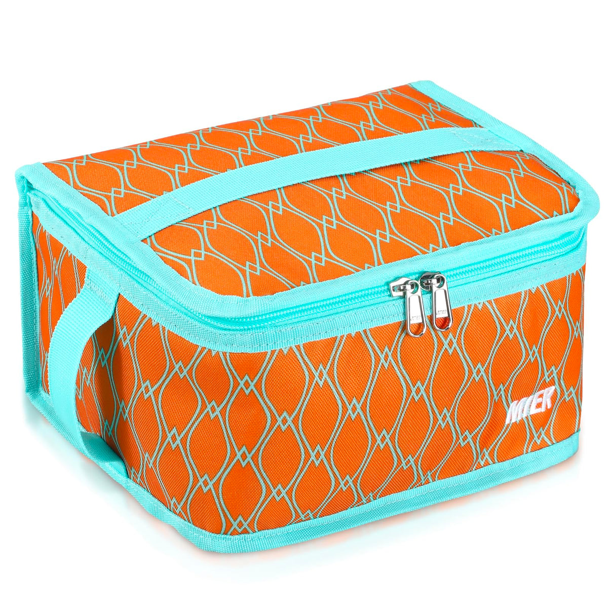 MIER Small Lunch Bag for Kids & Adults Compact Insulated Lunch Box, Black