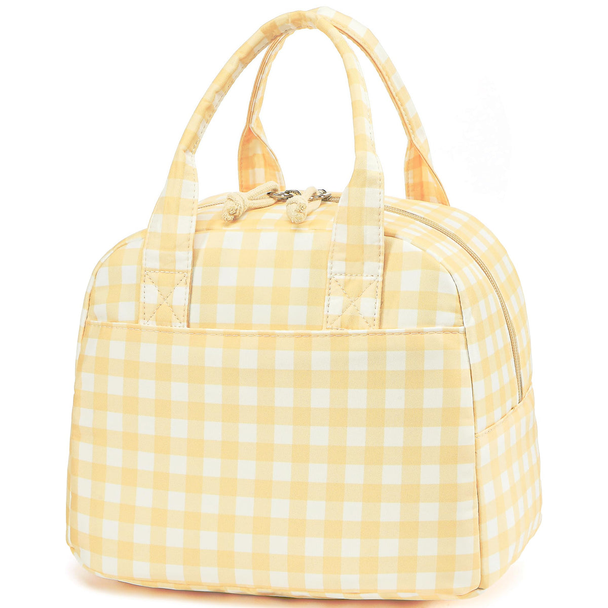 LOVELYWIND Lunch Box for Women,Insulated Lunch Bag,Green Stripe14-Can(9L)