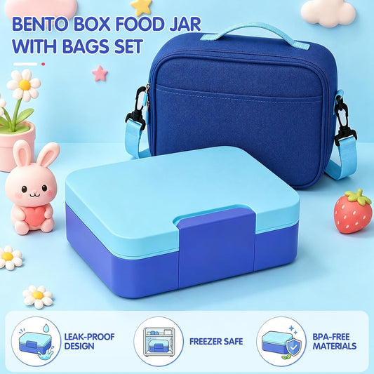 HOMETALL Bento Lunch Box for Kids, 8.5oz Food Thermo, Insulated Lunch Bags