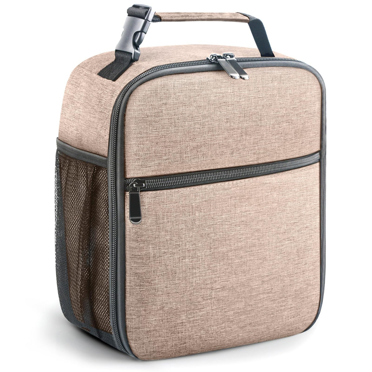 Lunch Bag for Men/Women, Reusable Lunchbox for Adult, Small Insulated Lunch box, Lunch Tote Bag for Office, Work, Picnic - Grey