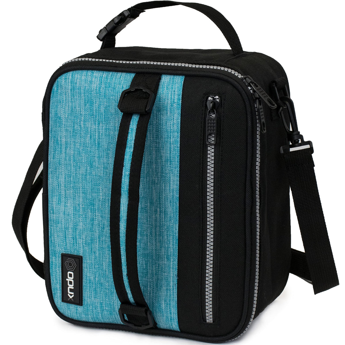 opux Insulated Lunch Bag for Men Women Kids, Soft Lunch Box, Black