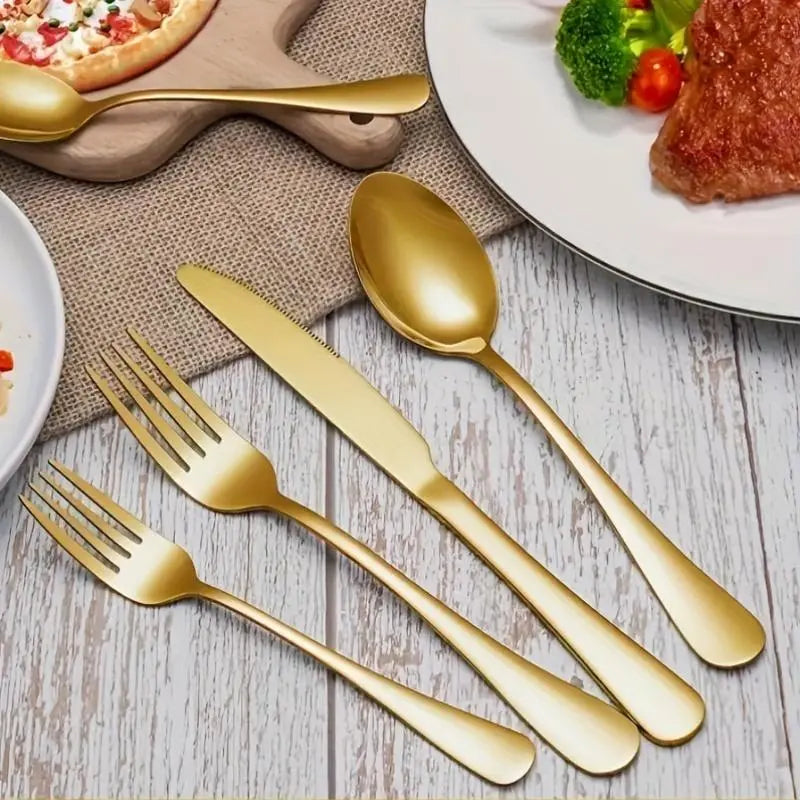 Stainless Steel Cutlery Set, Fork And Spoon Set, 30/60pcs Dinnerware Service Set Including Dinner Spoon, Tea Spoon, Dinner Fork, Salad Fork, Dinner Knife, Ideal for Home, Restaurant, Parties & Wedding, Kitchen Set Cutlery Utensils