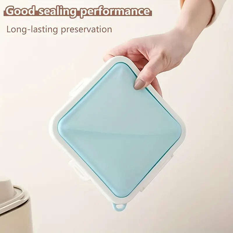 1Pc BPA-Free Food Grade Plastic Reusable Bento Container - Leak-Proof Stackable Shape Travel Lunchbox, Camp Kitchen Food Storage for School, Picnic