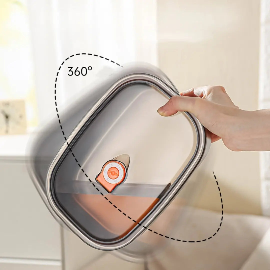 Modern Stainless Steel Lunch Box, Microwave Safe Leak-Proof Food Container, Home and School Use, Durable Meal Prep Solution