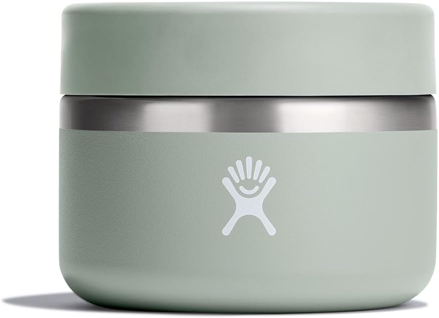 Hydro Flask Food Jar – Insulated Stainless Steel, Snack Travel Container for Hot Food, Lunch, & Soup 12 Oz Agave Green
