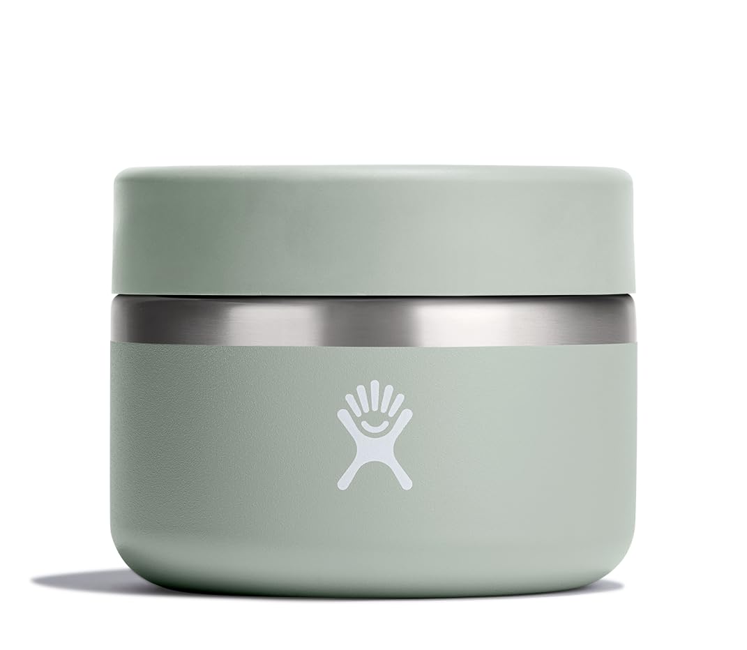 Hydro Flask Food Jar – Insulated Stainless Steel, Snack Travel Container for Hot Food, Lunch, & Soup 12 Oz Agave Green