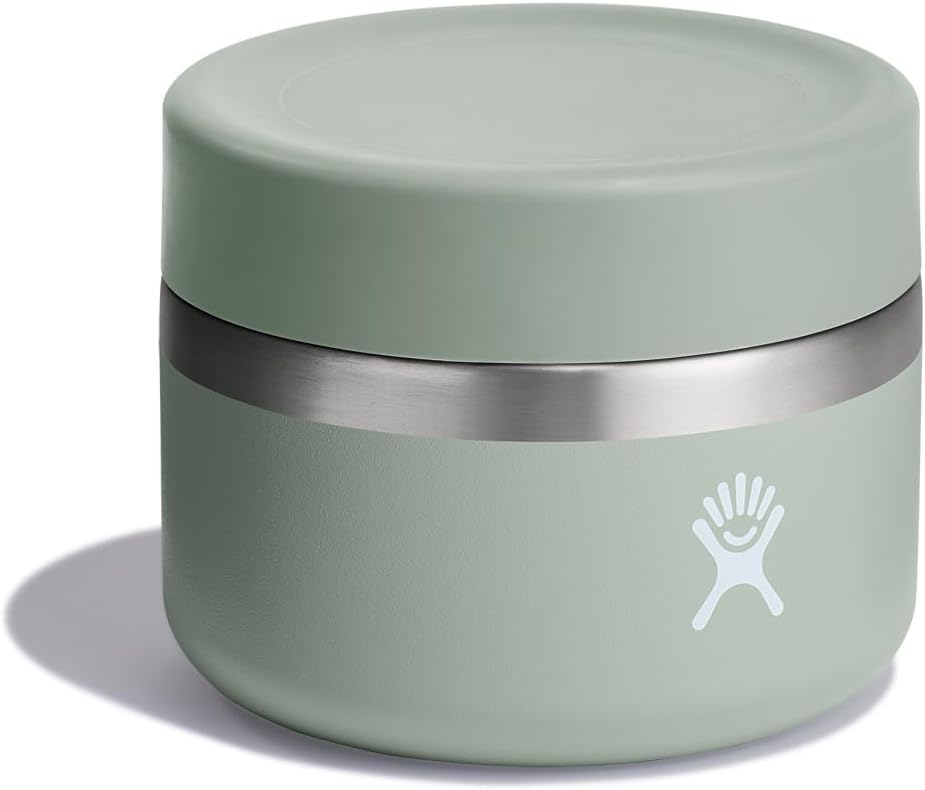 Hydro Flask Food Jar – Insulated Stainless Steel, Snack Travel Container for Hot Food, Lunch, & Soup 12 Oz Agave Green