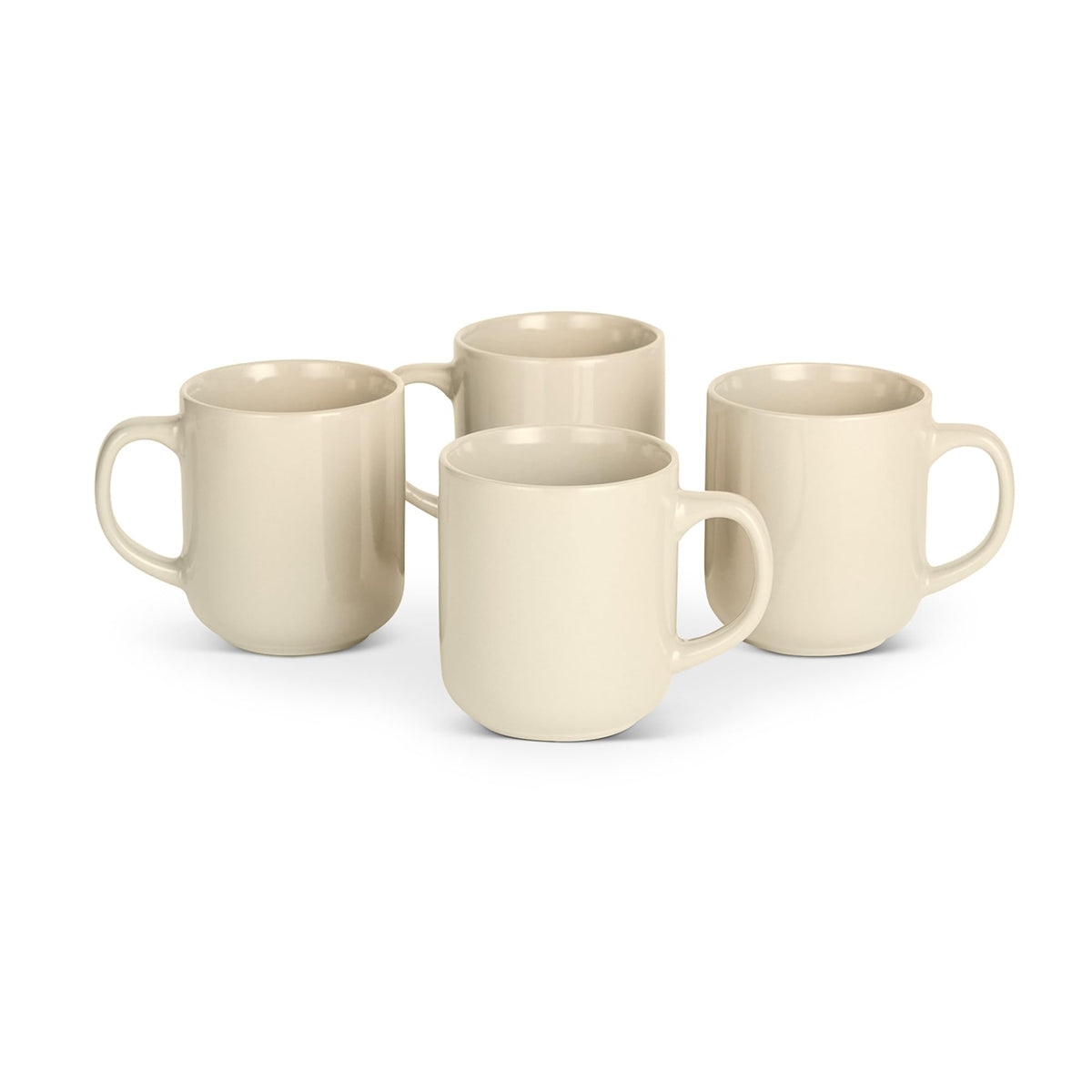 Amazon Basics Glazed Stoneware Dinnerware, 12-Piece Set, 4 Full Place Settings, Microwave and Dishwasher-Safe, Olive