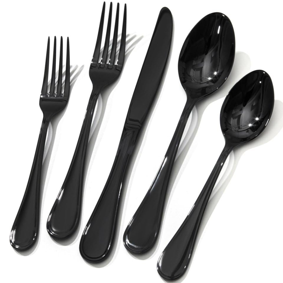 48 Piece Silverware Set for 8 with Steak Knives, 18/10 Stainless Steel