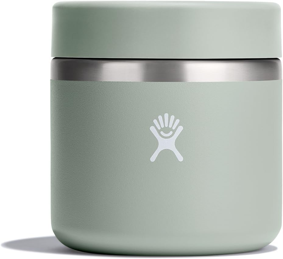 Hydro Flask Food Jar – Insulated Stainless Steel, Snack Travel Container for Hot Food, Lunch, & Soup 12 Oz Agave Green