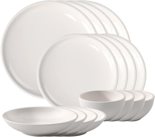 Villeroy & Boch Artesano Original 16 Piece Dinnerware Set, Creamy White