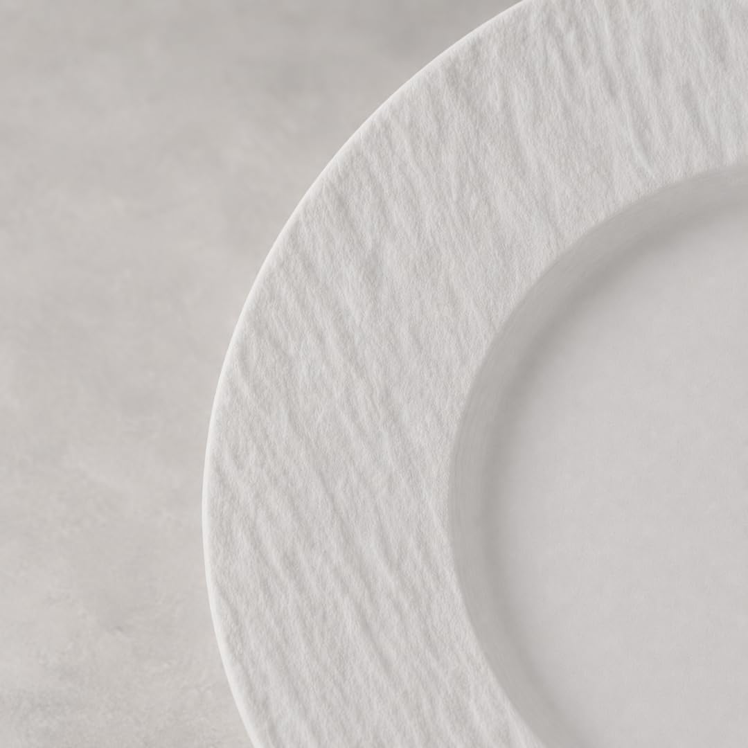 Villeroy & Boch Manufacture Rock Blanc 12 Piece Dinnerware Set, White