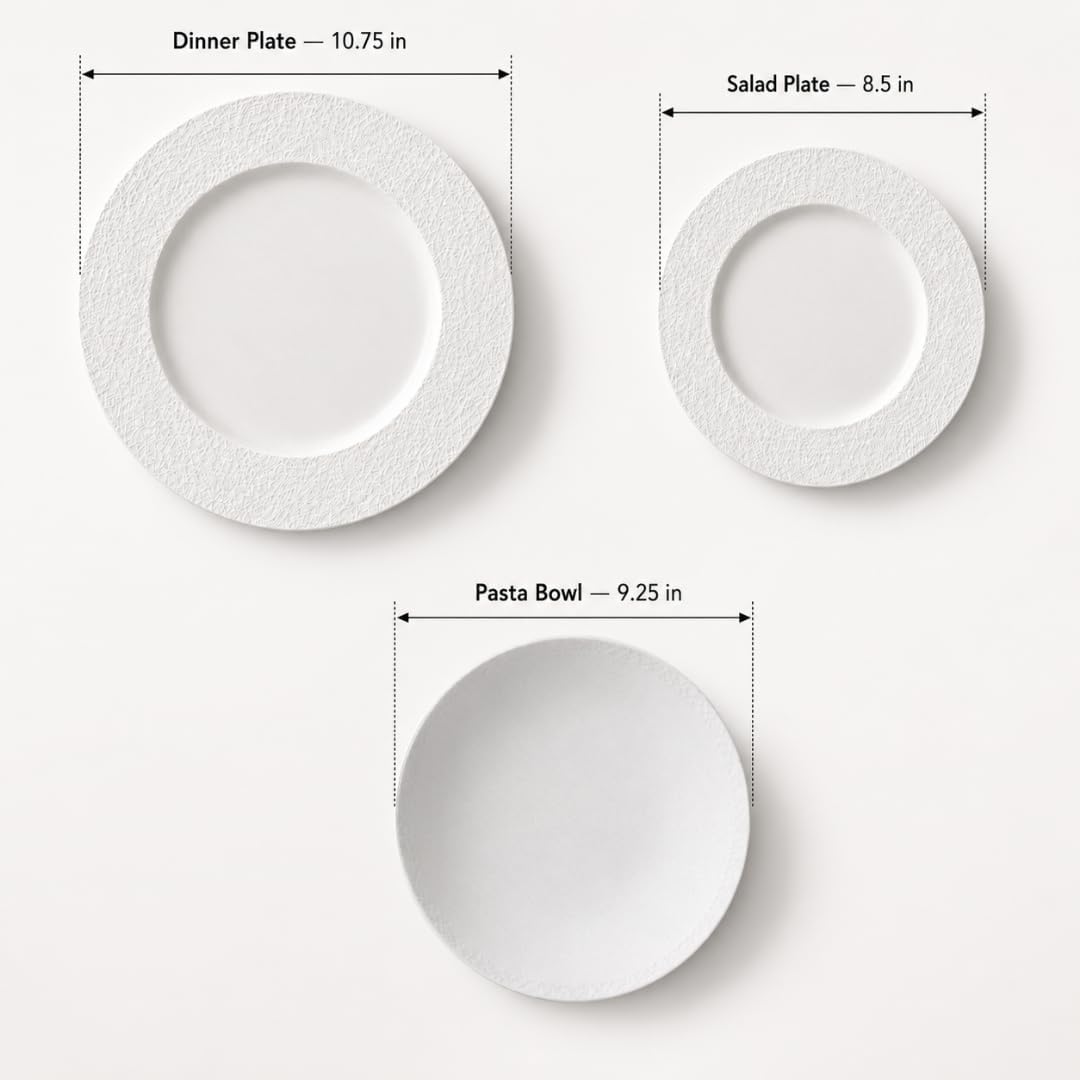 Villeroy & Boch Manufacture Rock Blanc 12 Piece Dinnerware Set, White