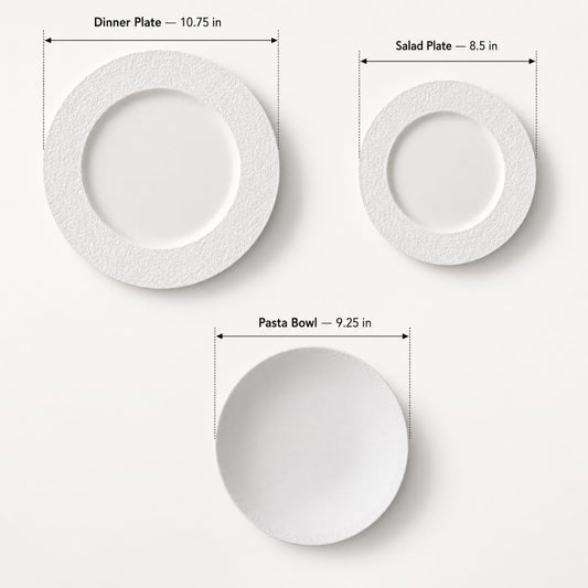 Villeroy & Boch Manufacture Rock Blanc 12 Piece Dinnerware Set, White