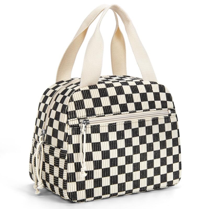 Lunch Bag for Women Men, Corduroy Small Insulated Lunch Box