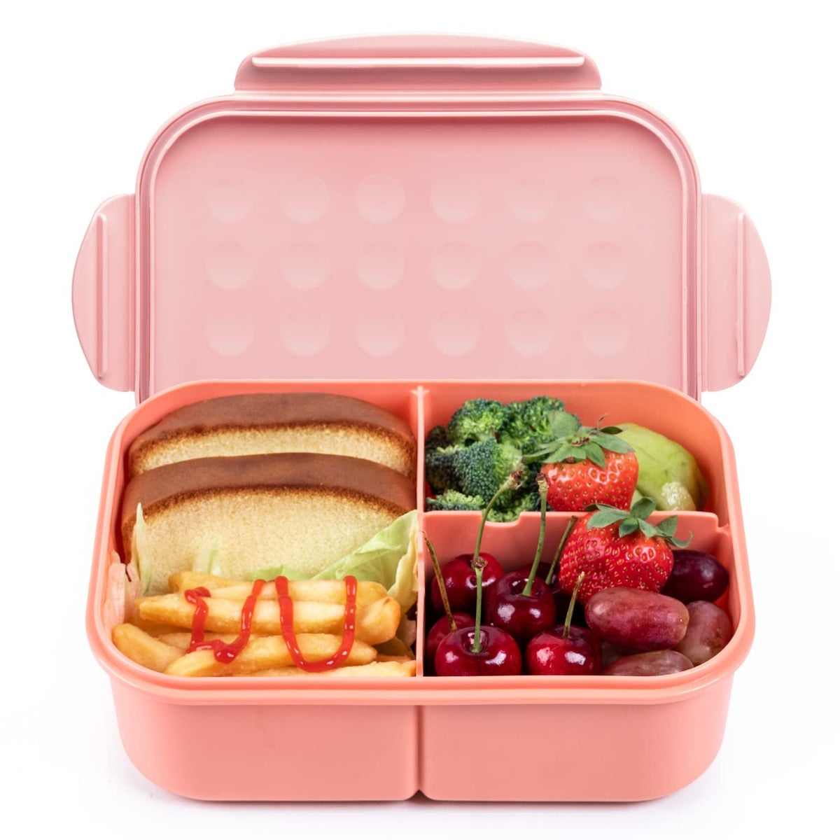 MISS BIG® Large Bento Lunch Box for Adults, 1900ml, 3 Compartments, Blue