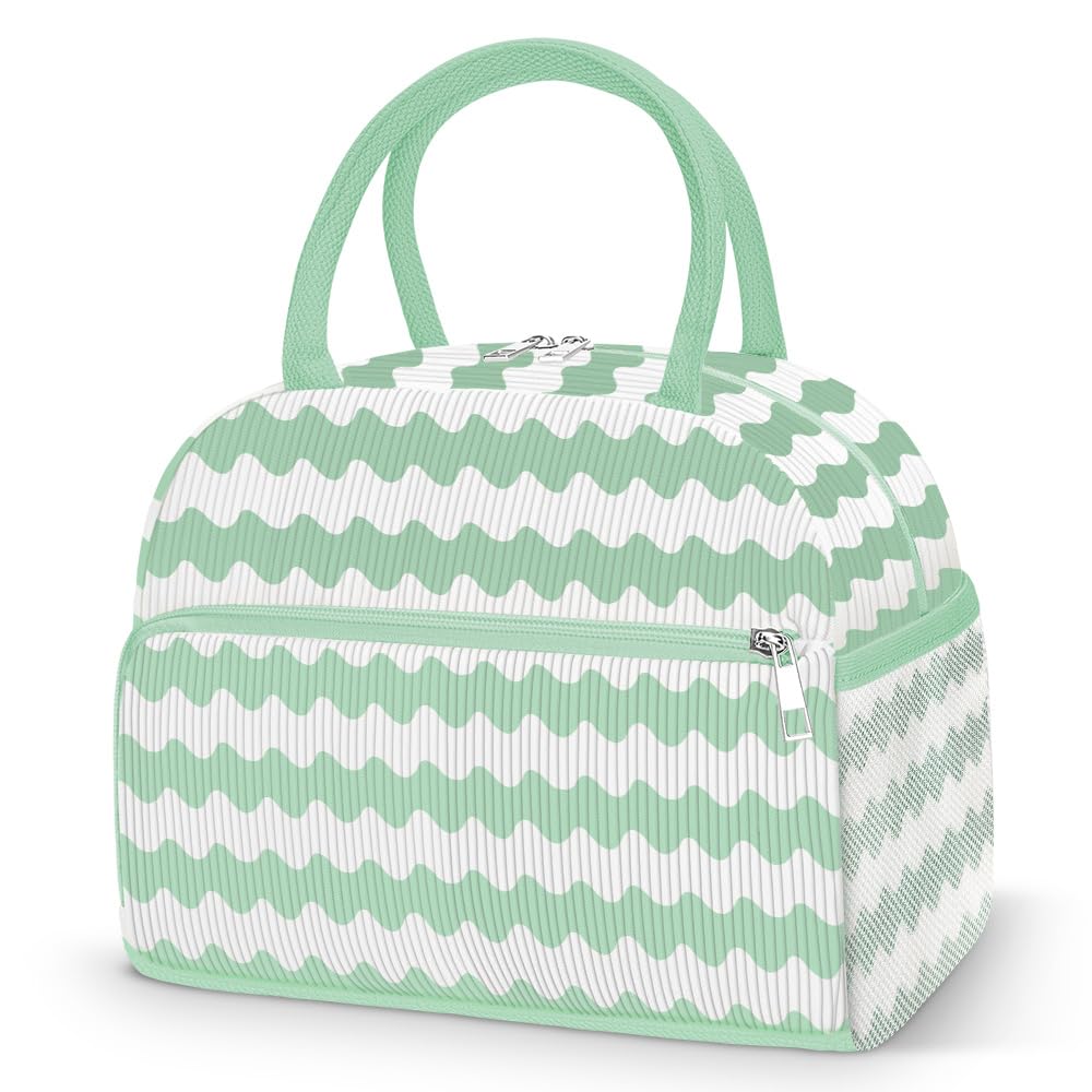 Coobiiya Lunch Box Lunch Bag for Women Men,Reusable Cute Lunch Pail bag,Leakproof,Insulated LunchBox Tote Compact 10L, Cooler Lunch Container for Work Travel Office (Black)