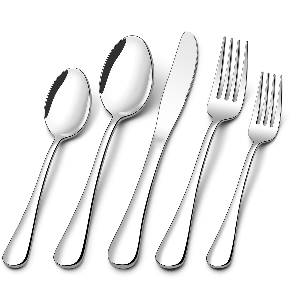 Compralo Silverware Set for 12, Stainless Steel 60 Piece Flatware Set