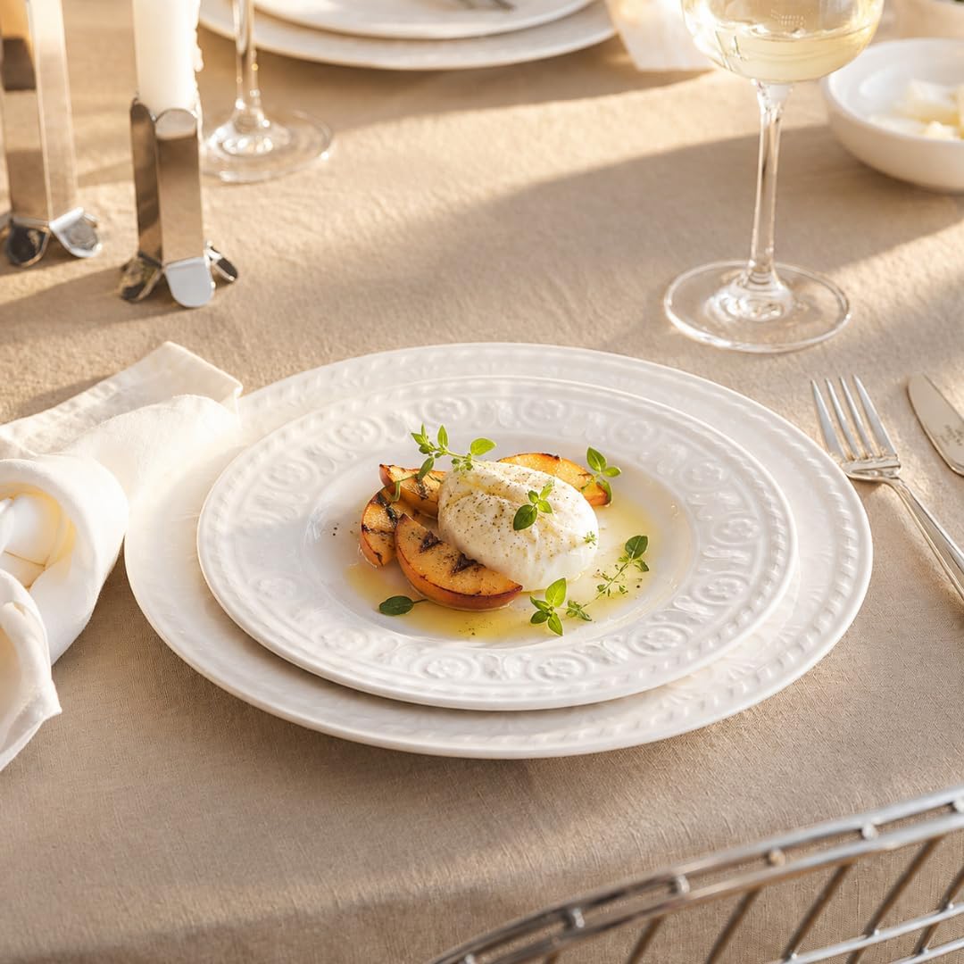 Villeroy & Boch Cellini 12 Piece Dinnerware Set, White, Service for 4