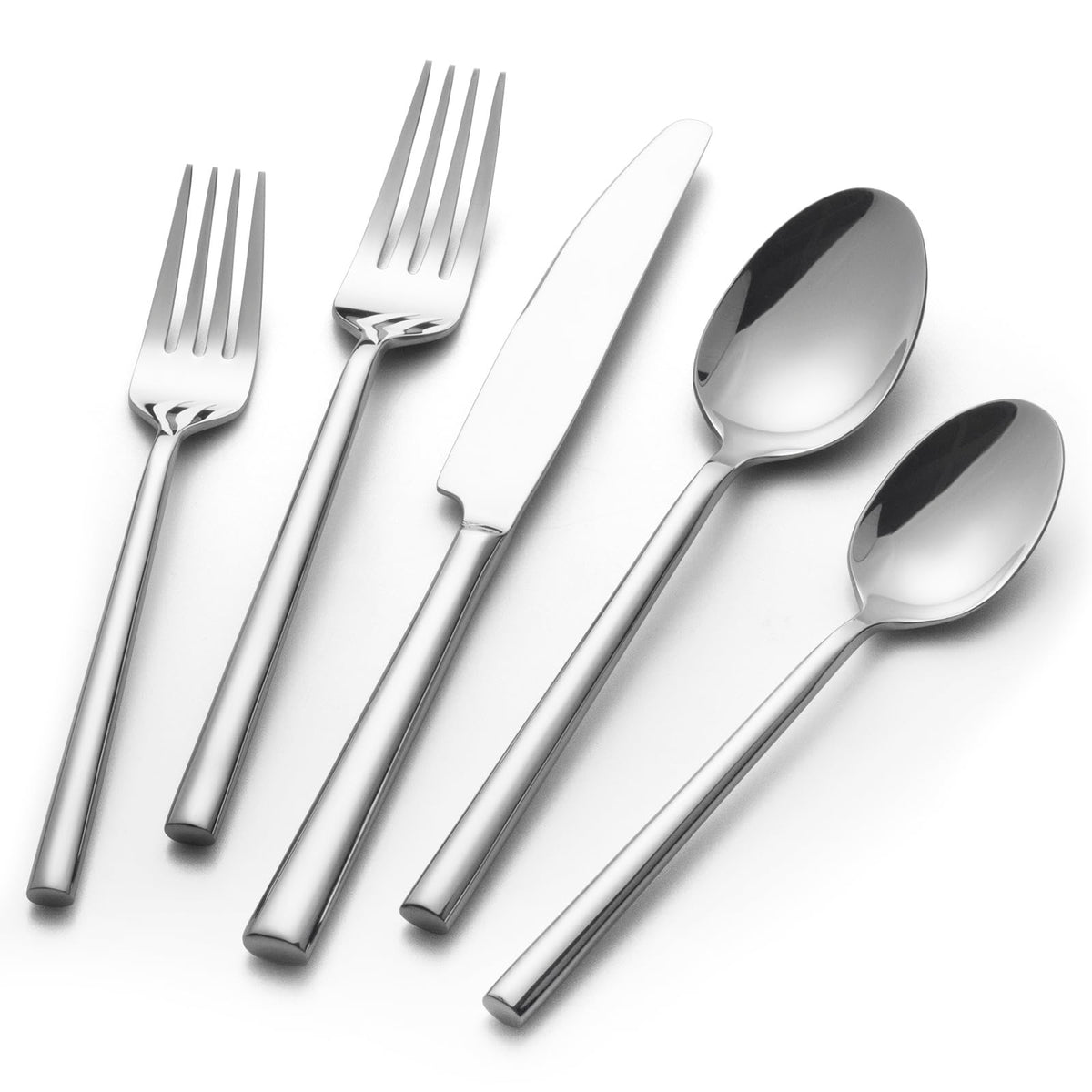 Alata Potter Champagne Gold 20-Piece Forged Silverware Set, Service for 4, Stainless Steel Flatware Set, Modern Design with Mirror Finish, Ideal for Home, Kitchen, Party, Camping