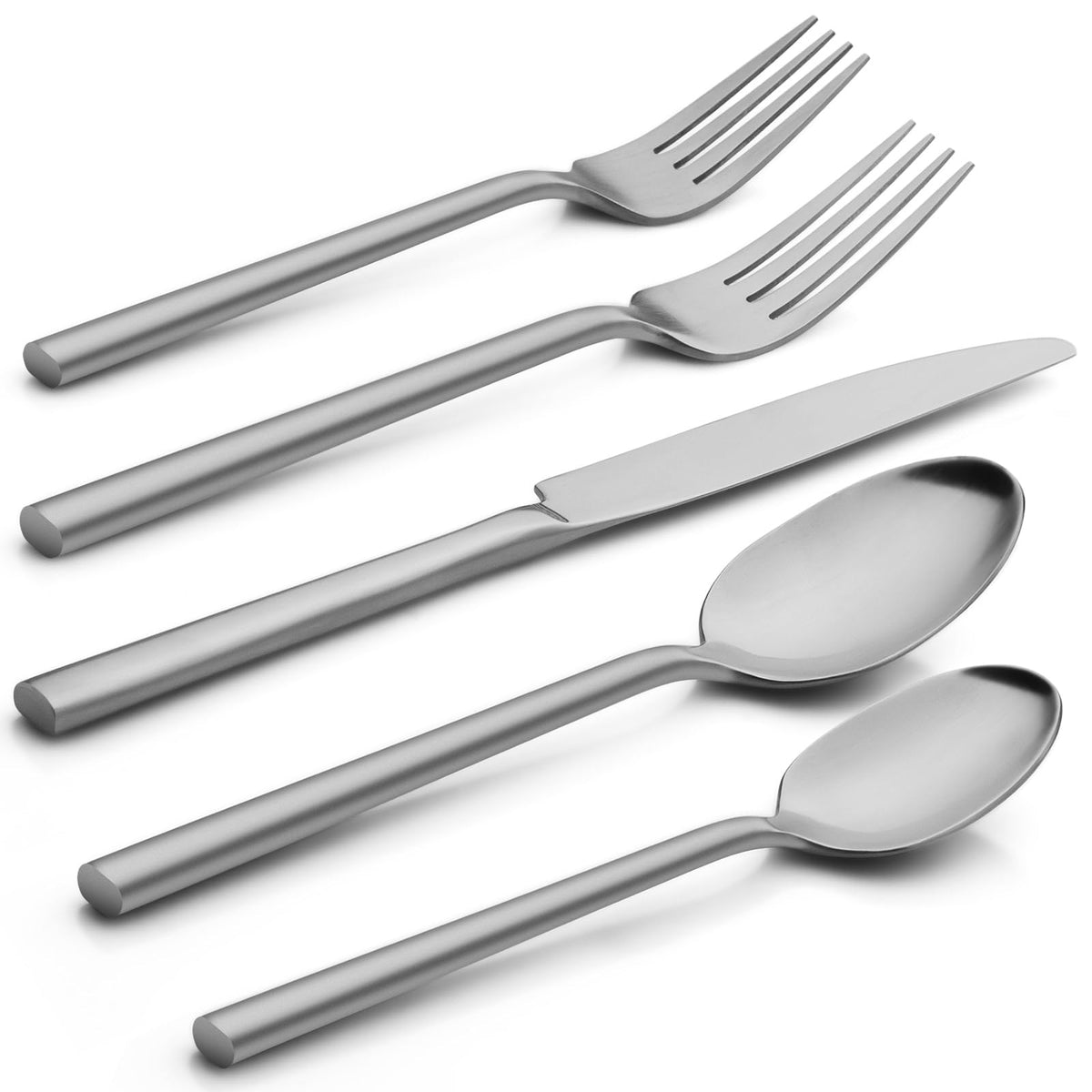 Alata Potter Champagne Gold 20-Piece Forged Silverware Set, Service for 4, Stainless Steel Flatware Set, Modern Design with Mirror Finish, Ideal for Home, Kitchen, Party, Camping