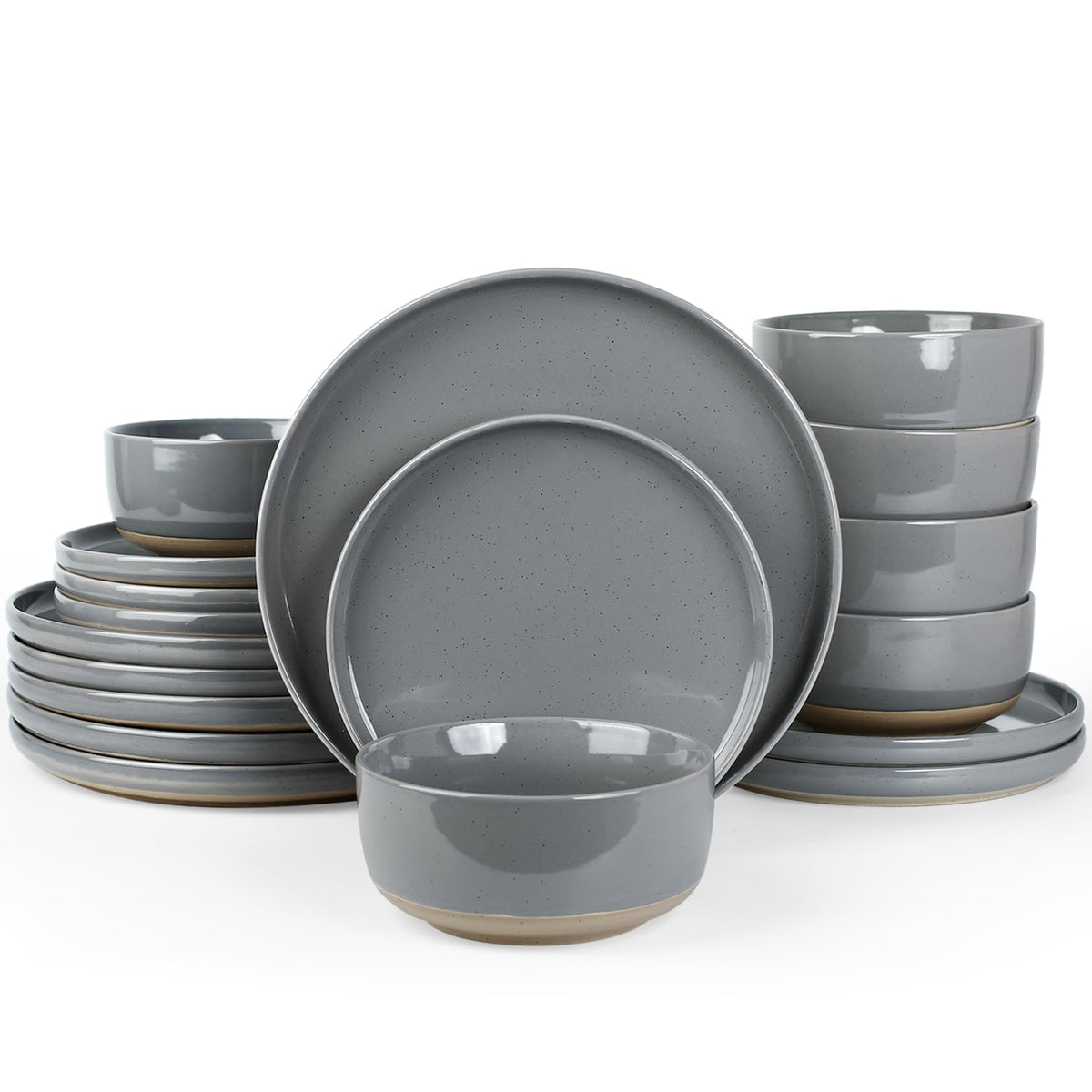 Famiware Milkyway 12-Piece Stoneware Dinnerware Set, White