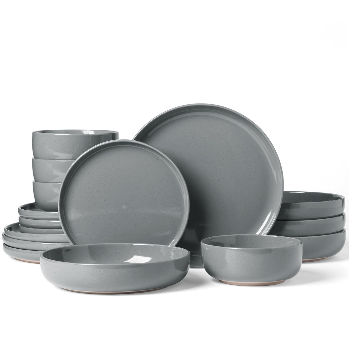 Famiware Milkyway 12-Piece Stoneware Dinnerware Set, White