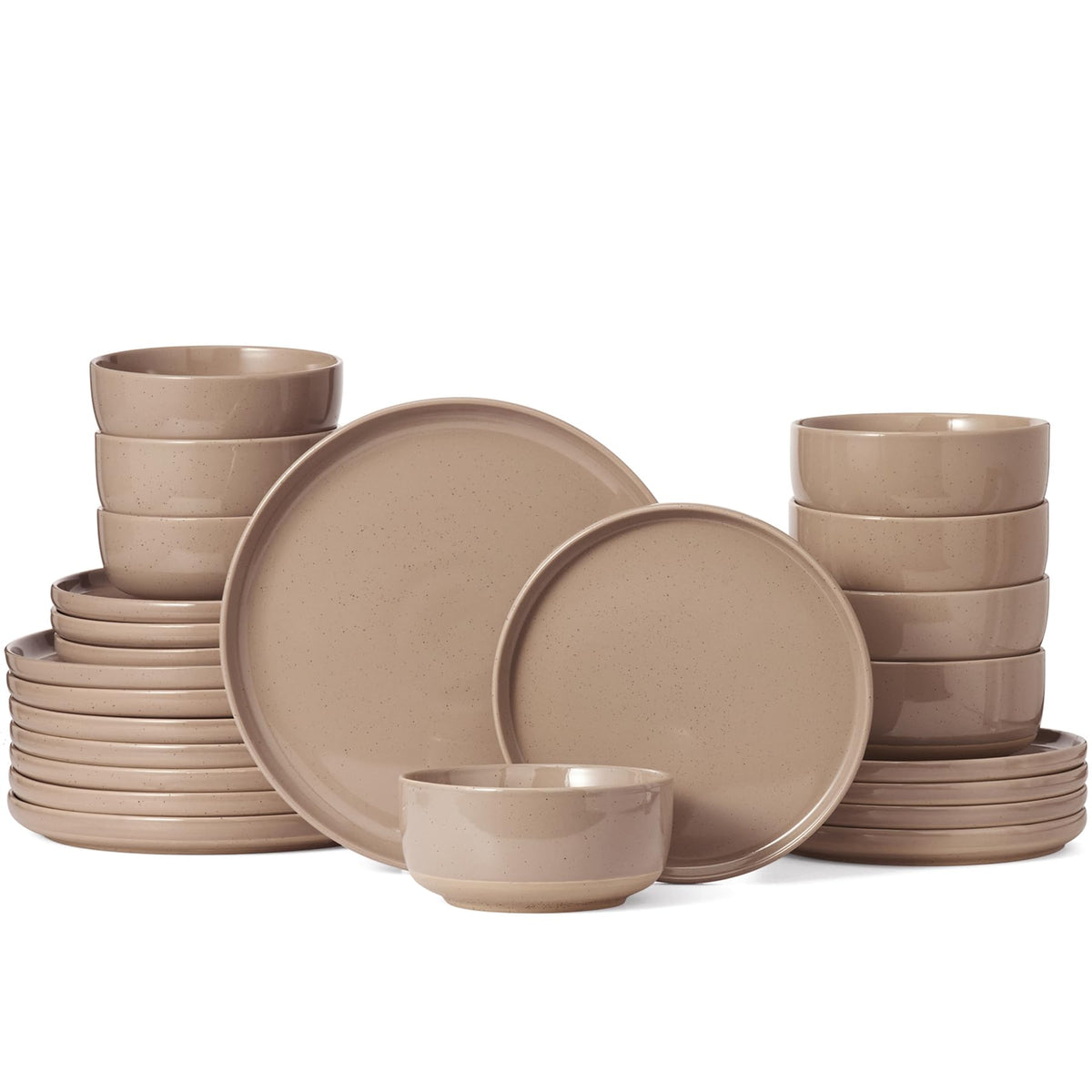 Famiware Milkyway 12-Piece Stoneware Dinnerware Set, White