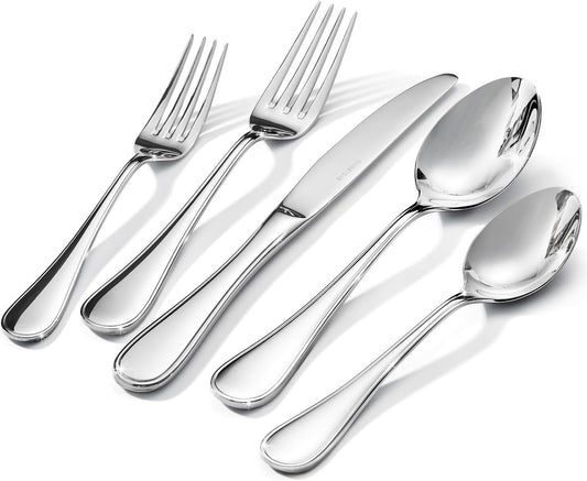 48 Piece Silverware Set for 8 with Steak Knives, 18/10 Stainless Steel
