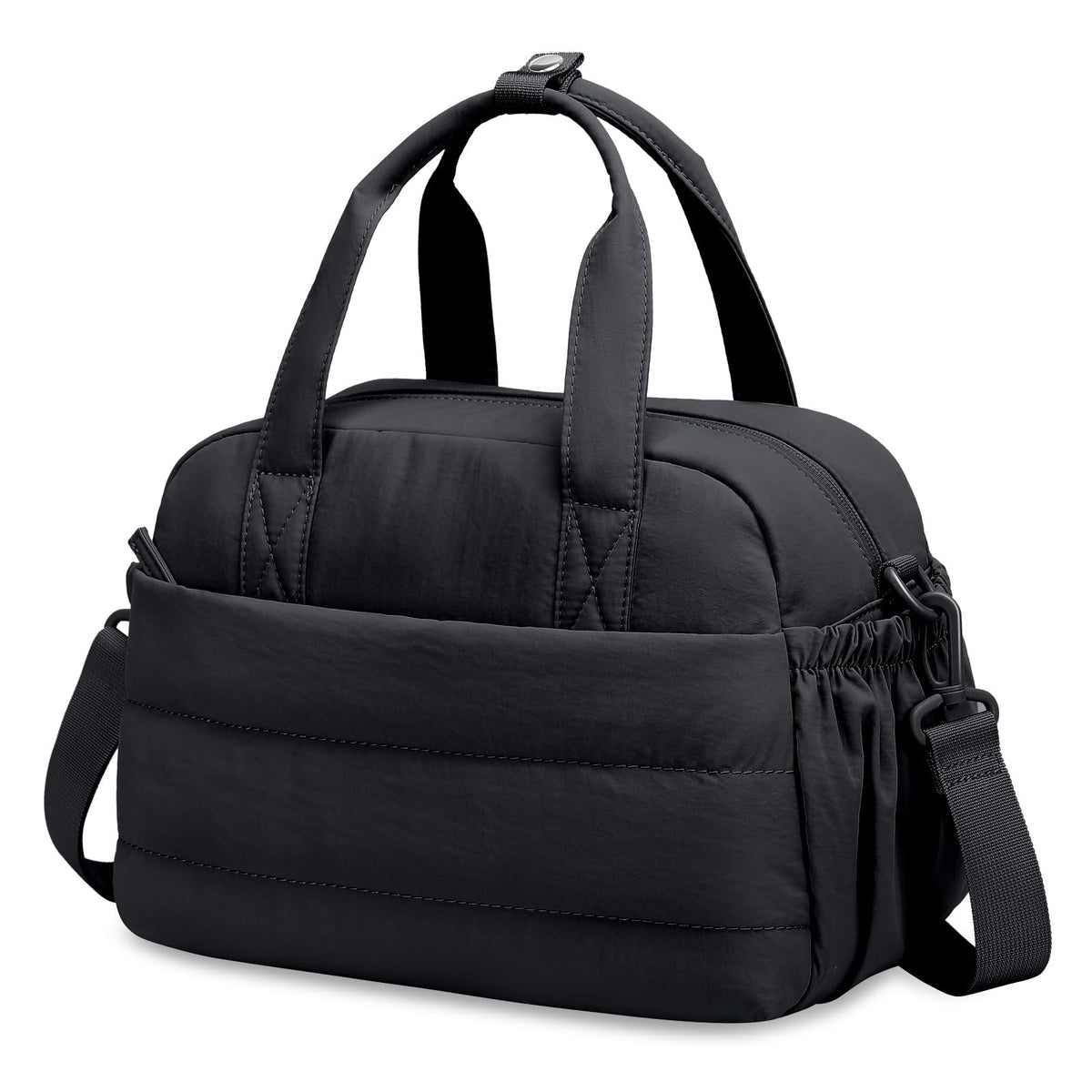 CAMTOP Lunch Box for Women Insulated Lunch Bag Lunchbox Cooler Thermal Leakproof Quilted Reusable Lunch Tote Bag for Work School Travel Picnic (Black)