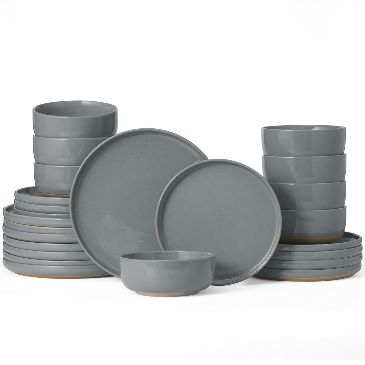 Famiware Milkyway 12-Piece Stoneware Dinnerware Set, White