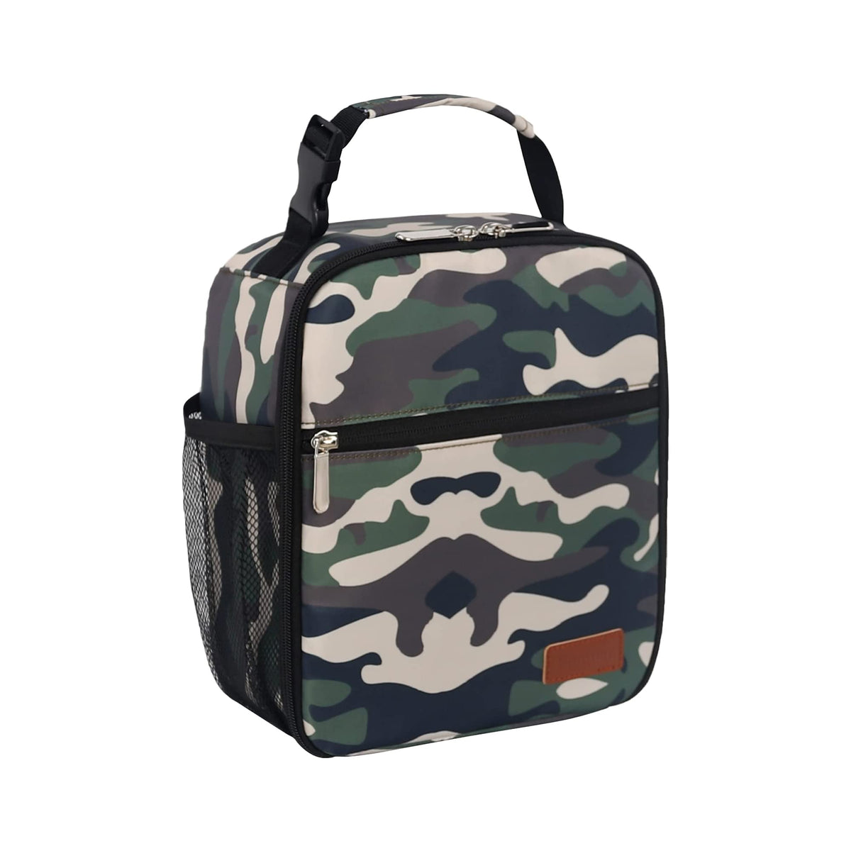 Femuar Lunch bag for Men Women Adults Small for Office Work Picnic - Reusable Portable Lunchbag, Black