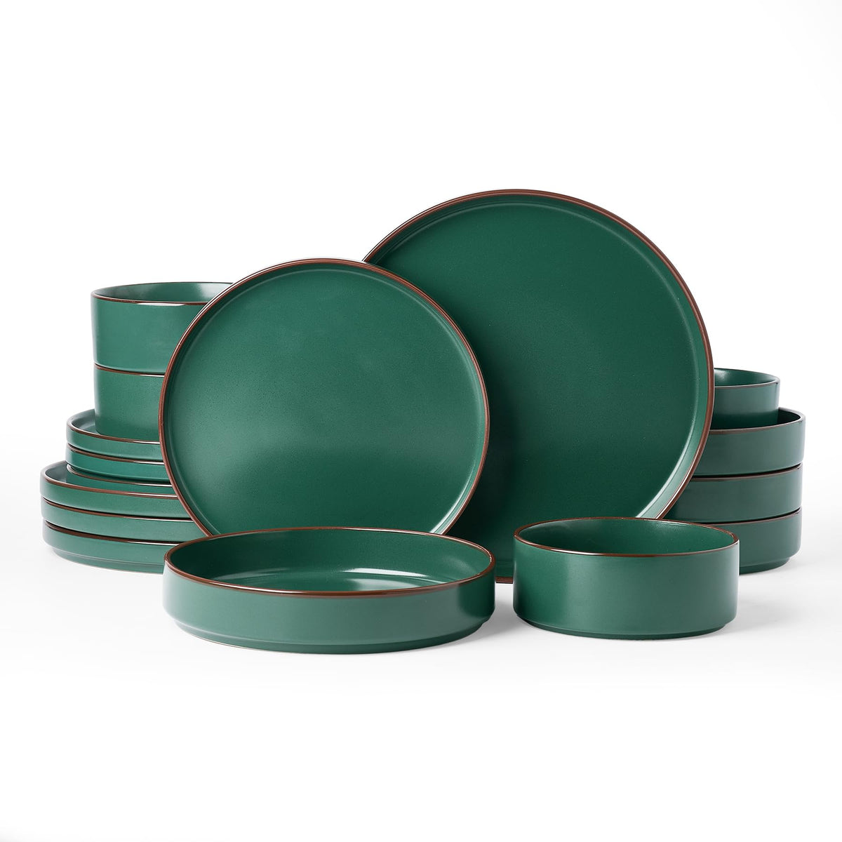 Famiware Nebula Ridge 12-Piece Stoneware Dinnerware Set, Multi-color