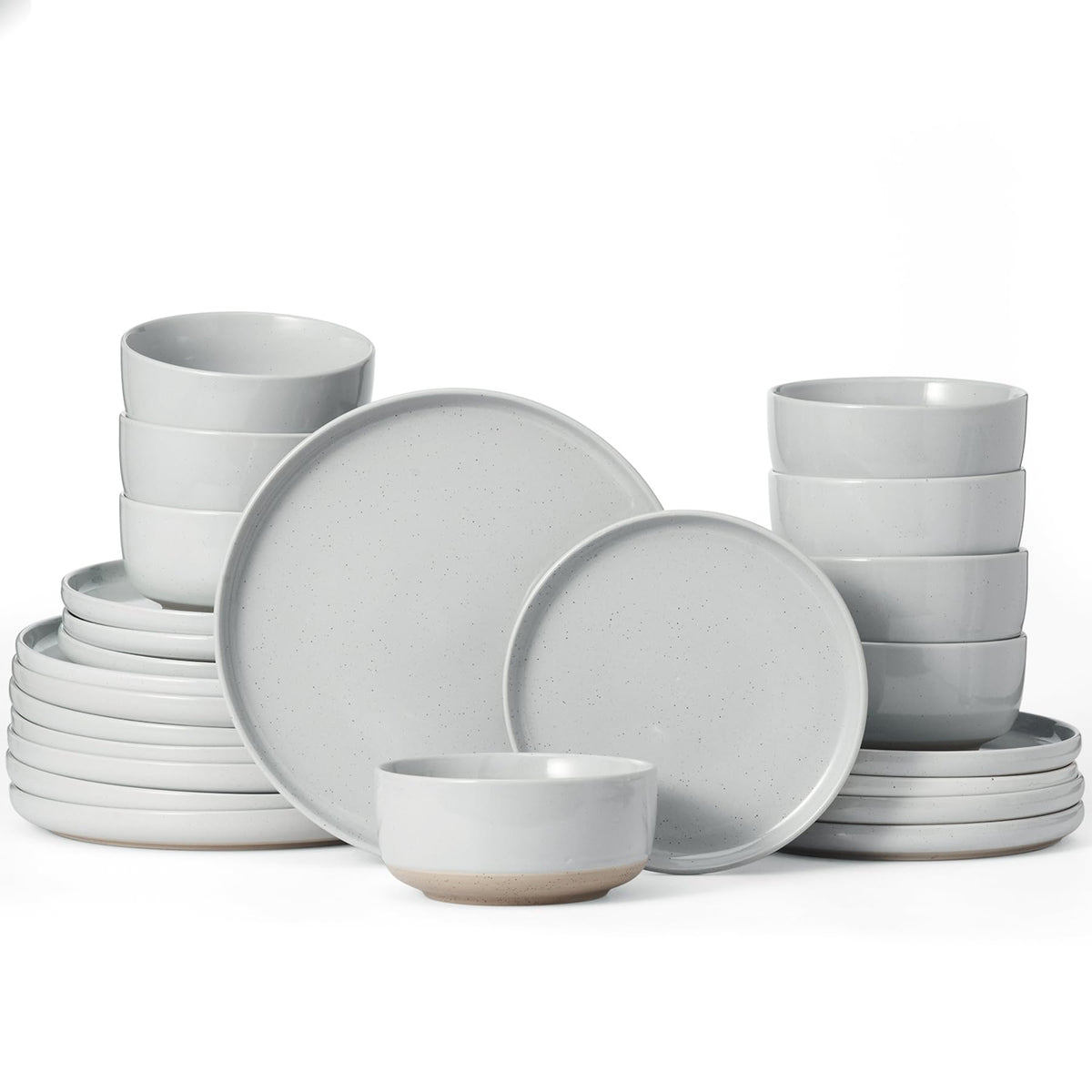 Famiware Milkyway 12-Piece Stoneware Dinnerware Set, White