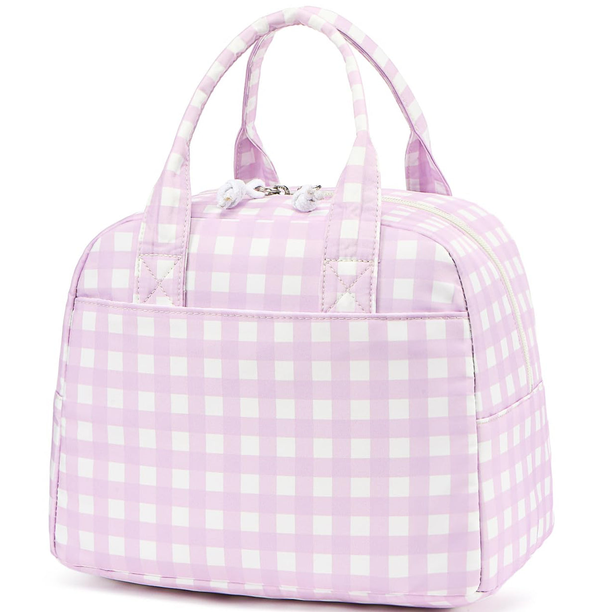 LOVELYWIND Lunch Box for Women,Insulated Lunch Bag,Green Stripe14-Can(9L)