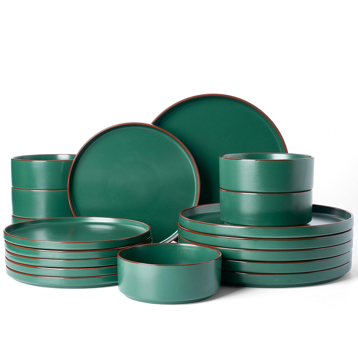 Famiware Nebula Ridge 12-Piece Stoneware Dinnerware Set, Multi-color