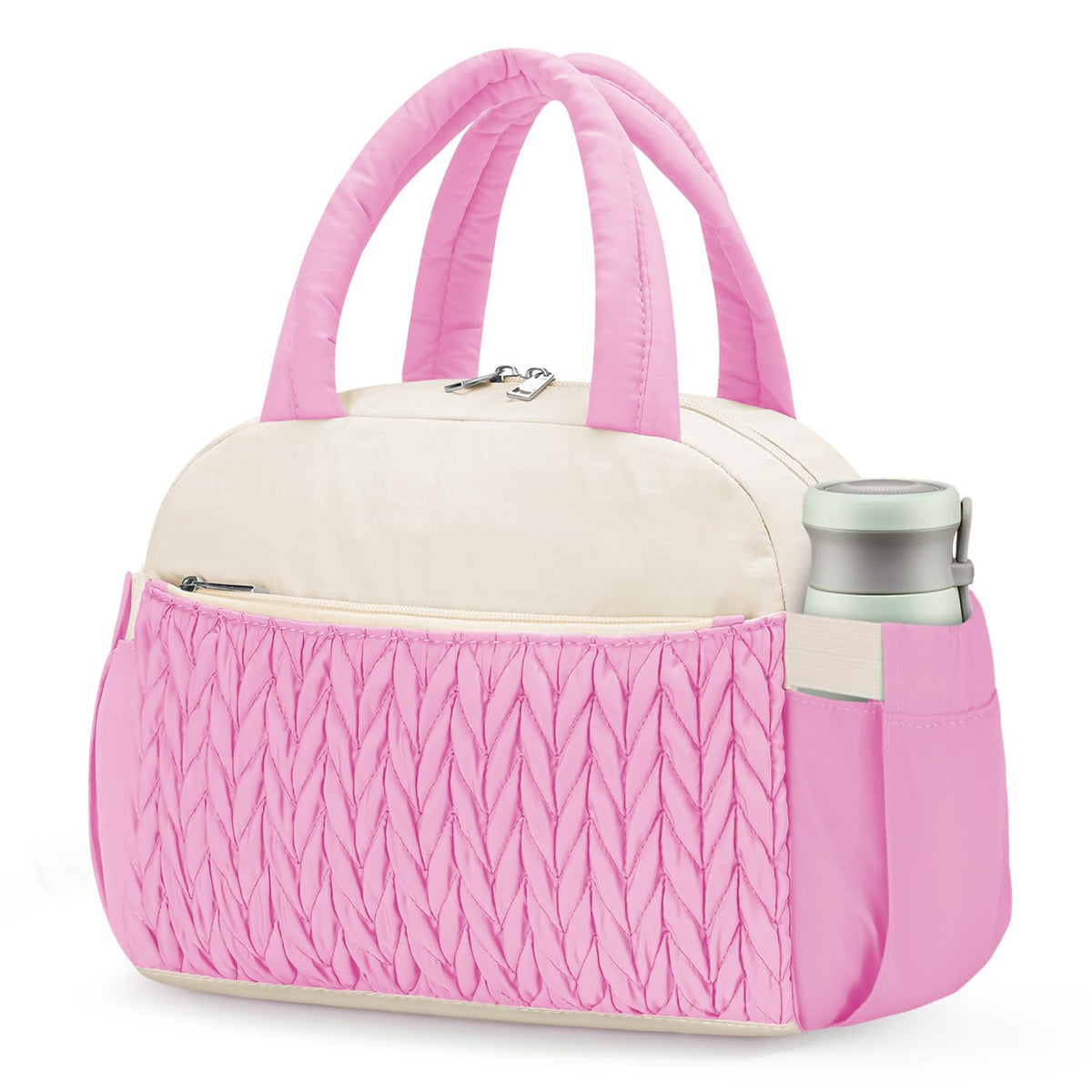 Coobiiya Lunch Box Lunch Bag for Women Men,Reusable Cute Lunch Pail bag,Leakproof,Insulated LunchBox Tote Compact 10L, Cooler Lunch Container for Work Travel Office (Black)