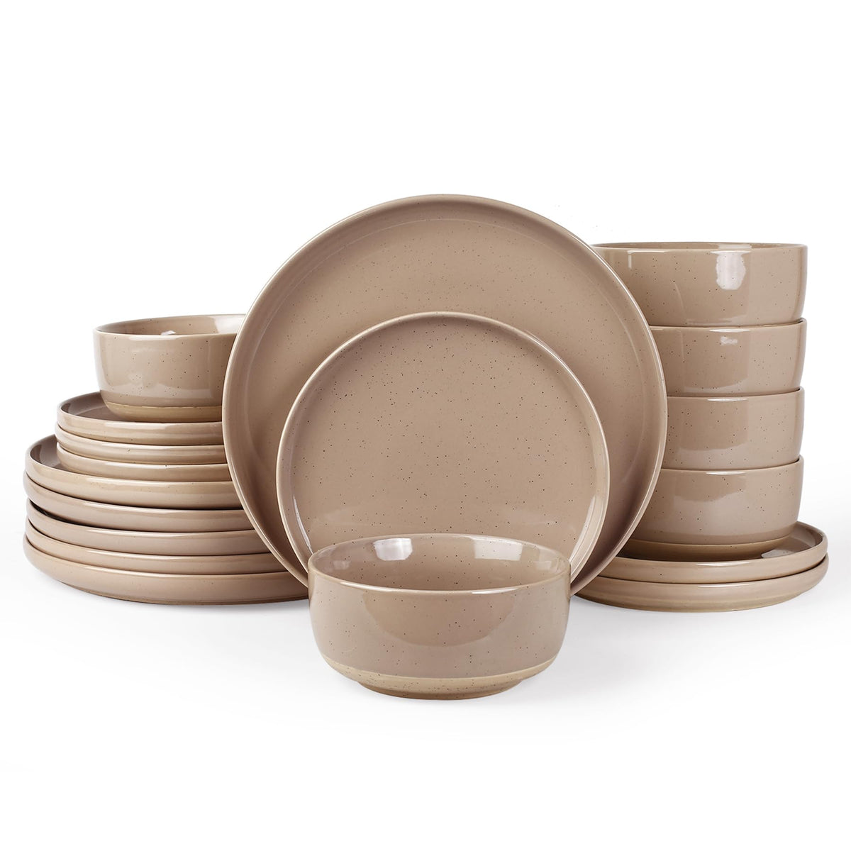 Famiware Milkyway 12-Piece Stoneware Dinnerware Set, White