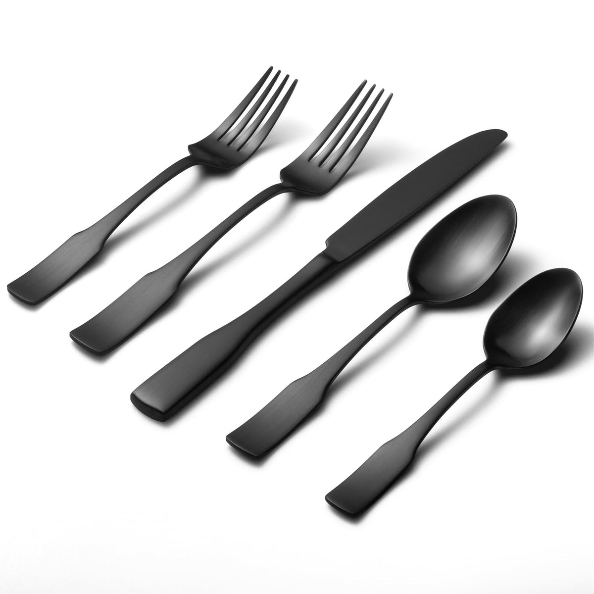 Alata Kate Champagne Gold Mirror 45-Piece Silverware With Utensil-Serving Set, Service for 8, Stainless Steel Flatware, Mirror Polished Cutlery, Dishwasher Safe