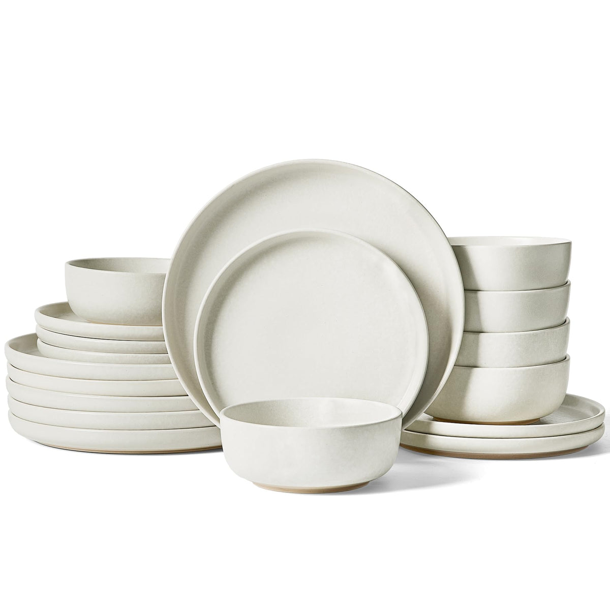 Famiware Milkyway 12-Piece Stoneware Dinnerware Set, White