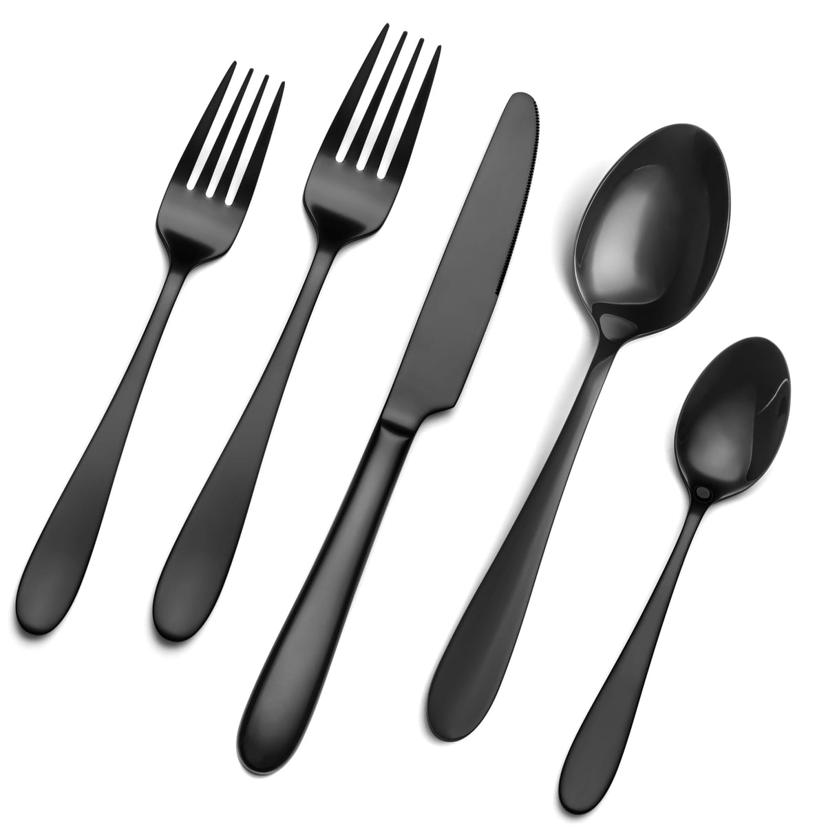Hammered Silverware Set, EIUBUIE 40-Piece Stainless Steel Flatware Set for 8, Mirror Finish Tableware Kitchen Cutlery Sets, Durable Home Eating Utensils Sets Includes Fork Spoon Knife, Dishwasher Safe