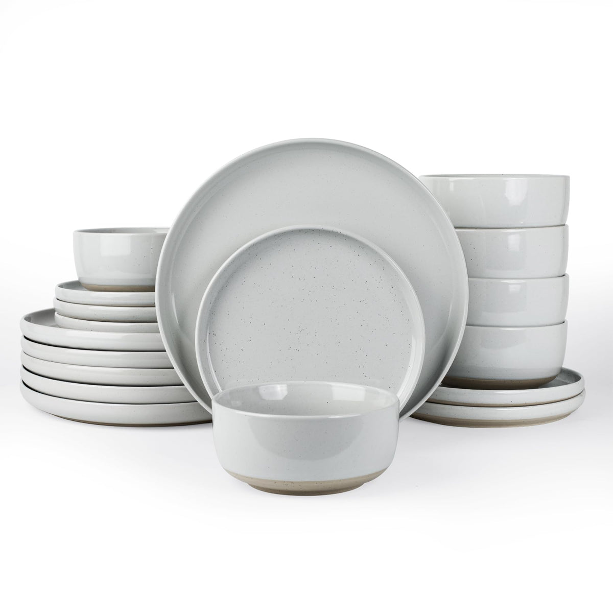 Famiware Milkyway 12-Piece Stoneware Dinnerware Set, White