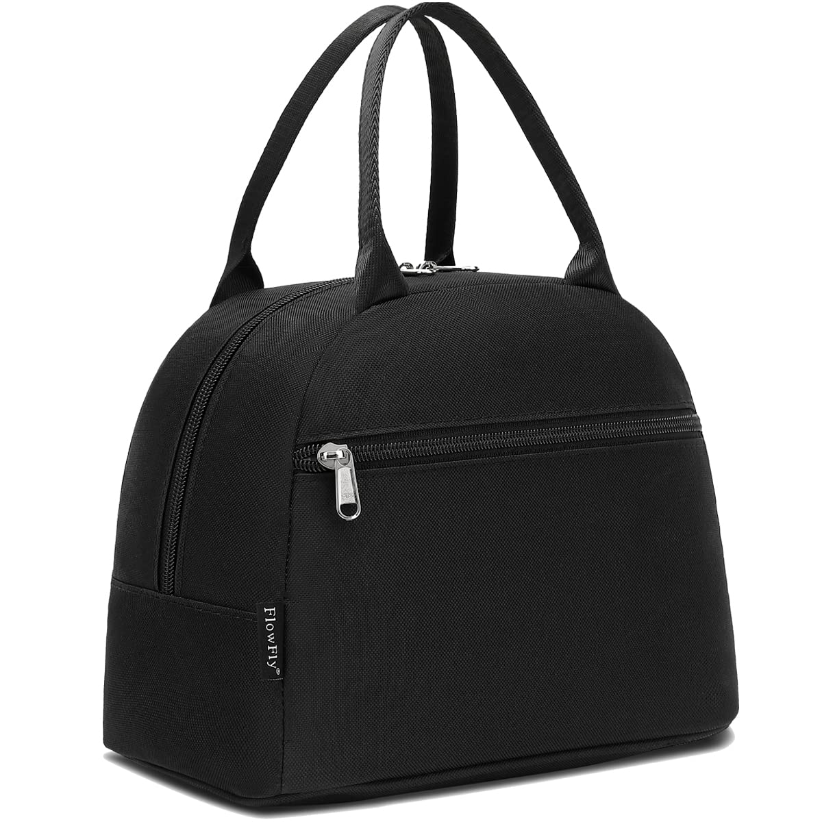 FlowFly Insulated Lunch Cooler Bag - Tote Bag Organizer for Women/Men, Black