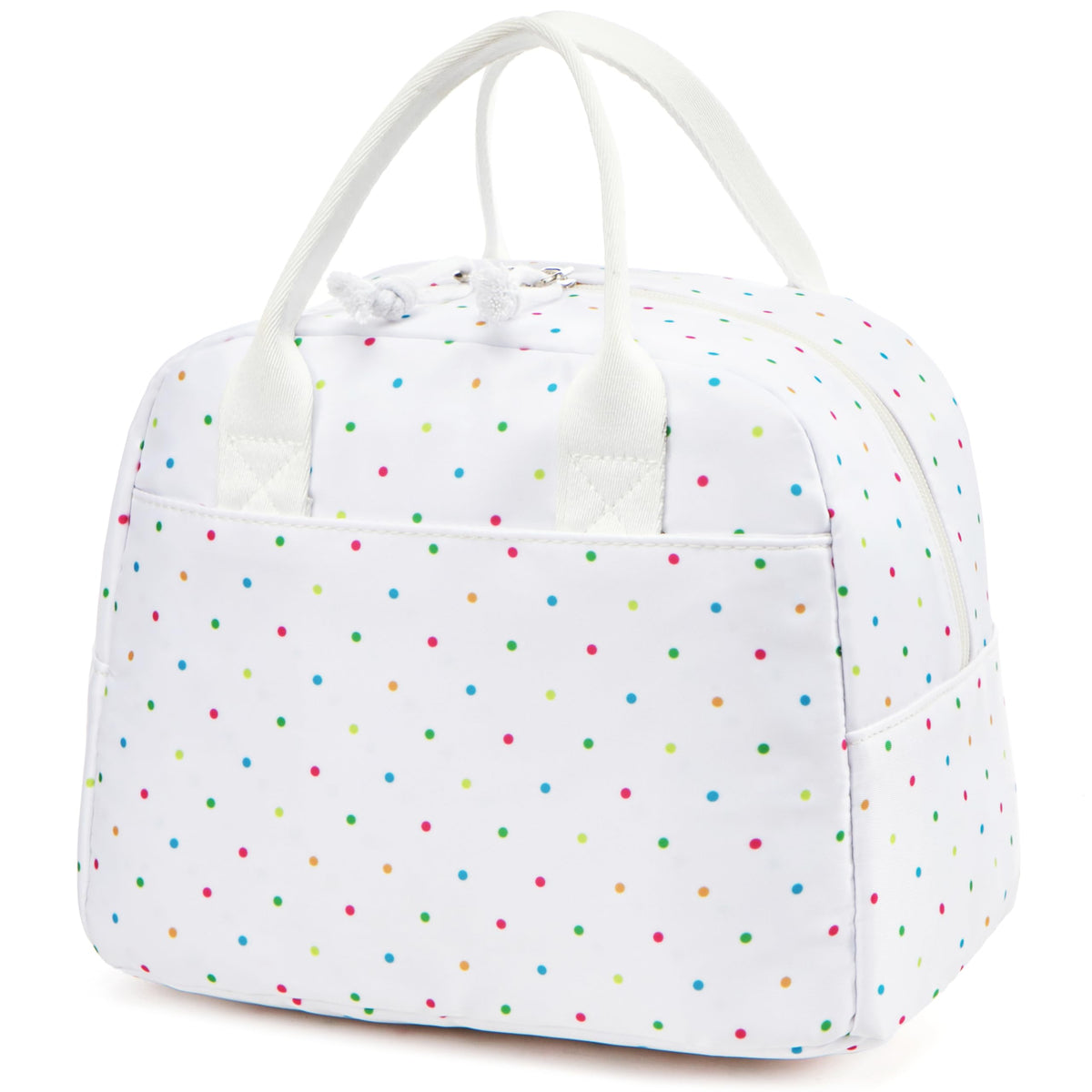 LOVELYWIND Lunch Box for Women,Insulated Lunch Bag,Green Stripe14-Can(9L)