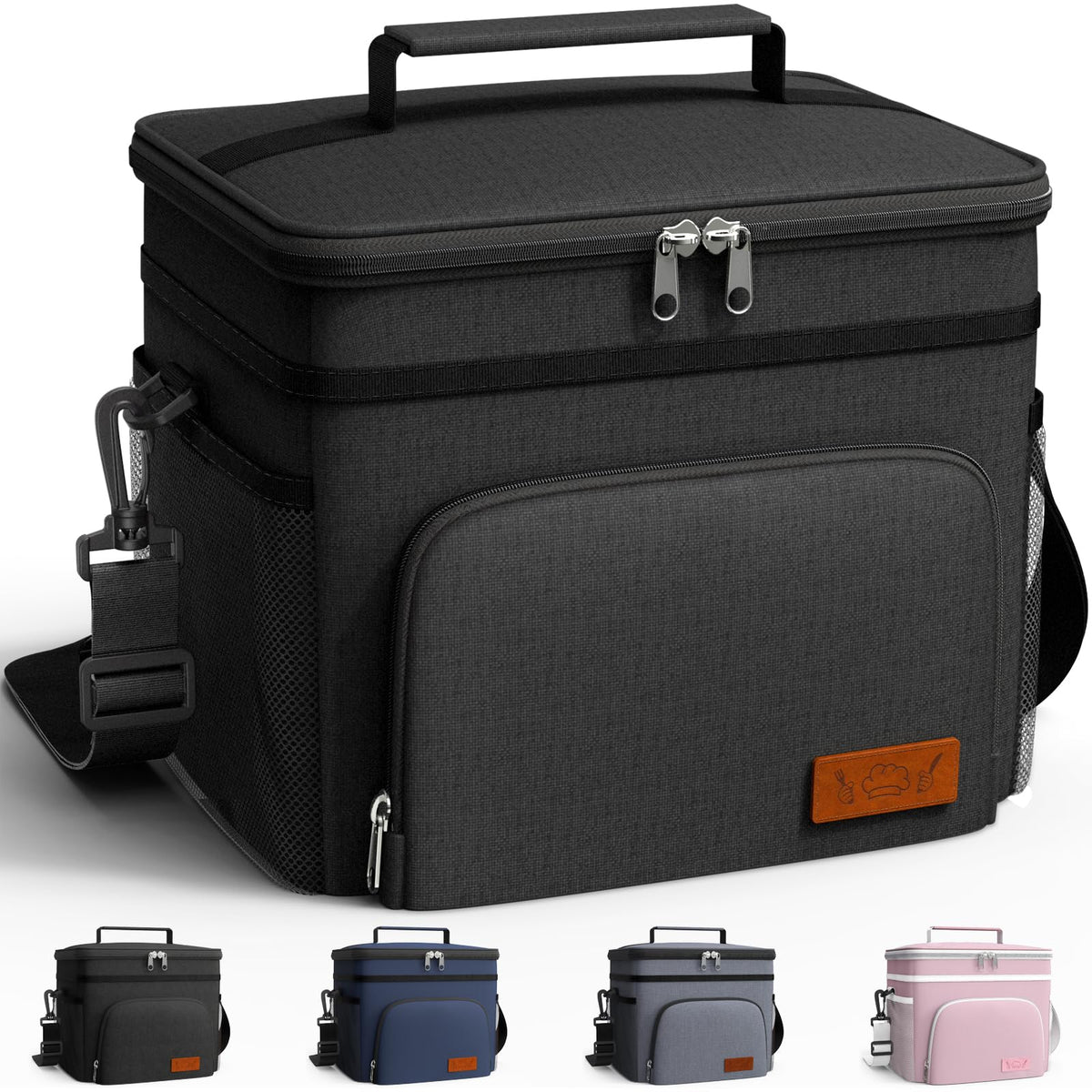 HOTOR Insulated Lunch Box Men Women Leak-Proof Cooler Lunch Bag 15L