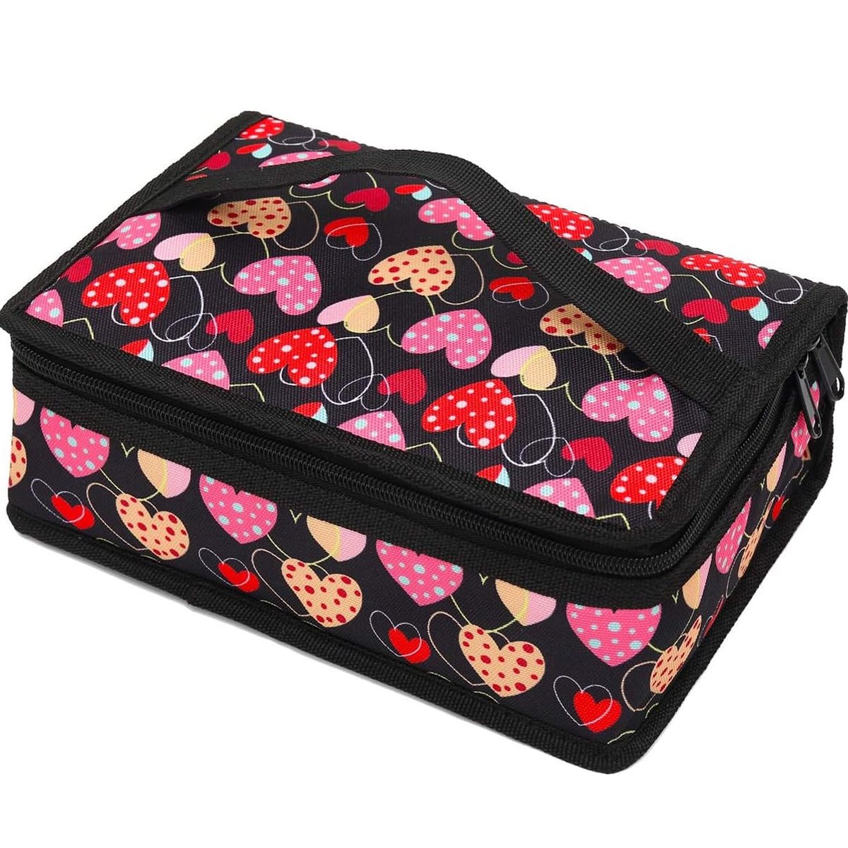 FlowFly Small Insulated Lunch box Portable Soft Bag Mini Cooler Thermal Meal Tote Kit with Handle for Work & School, Black