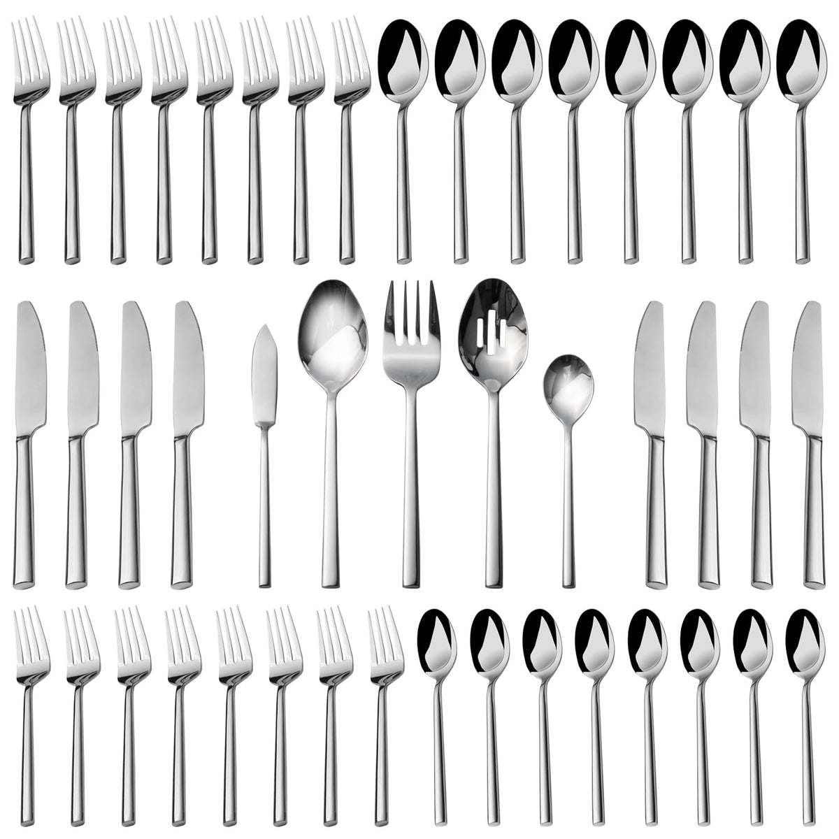 Alata Potter Champagne Gold 20-Piece Forged Silverware Set, Service for 4, Stainless Steel Flatware Set, Modern Design with Mirror Finish, Ideal for Home, Kitchen, Party, Camping