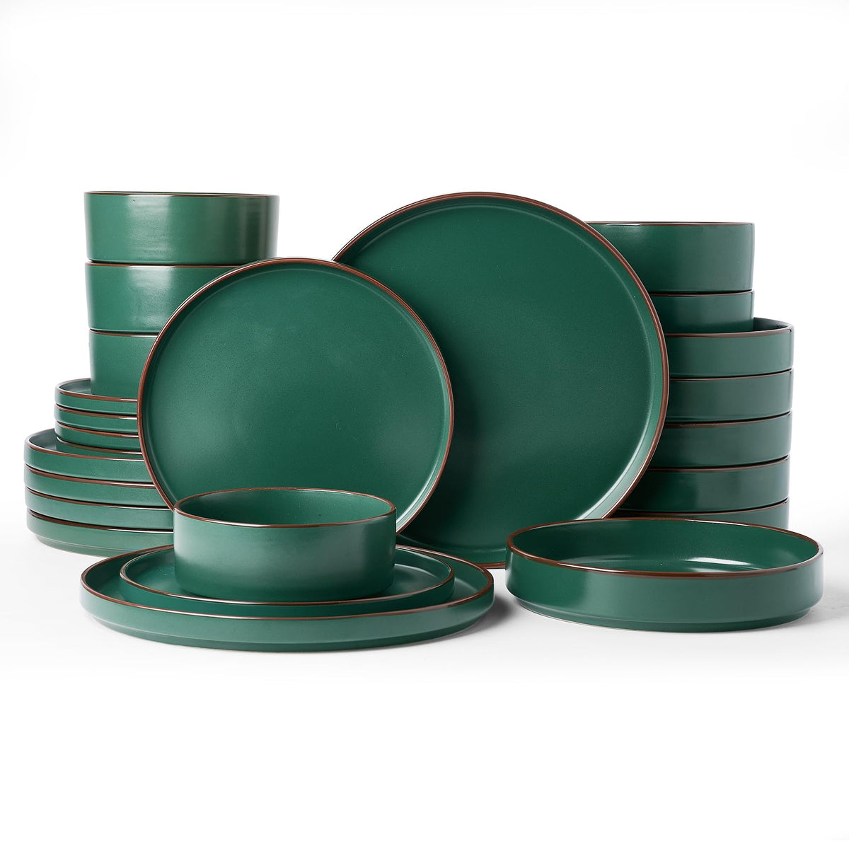 Famiware Nebula Ridge 12-Piece Stoneware Dinnerware Set, Multi-color