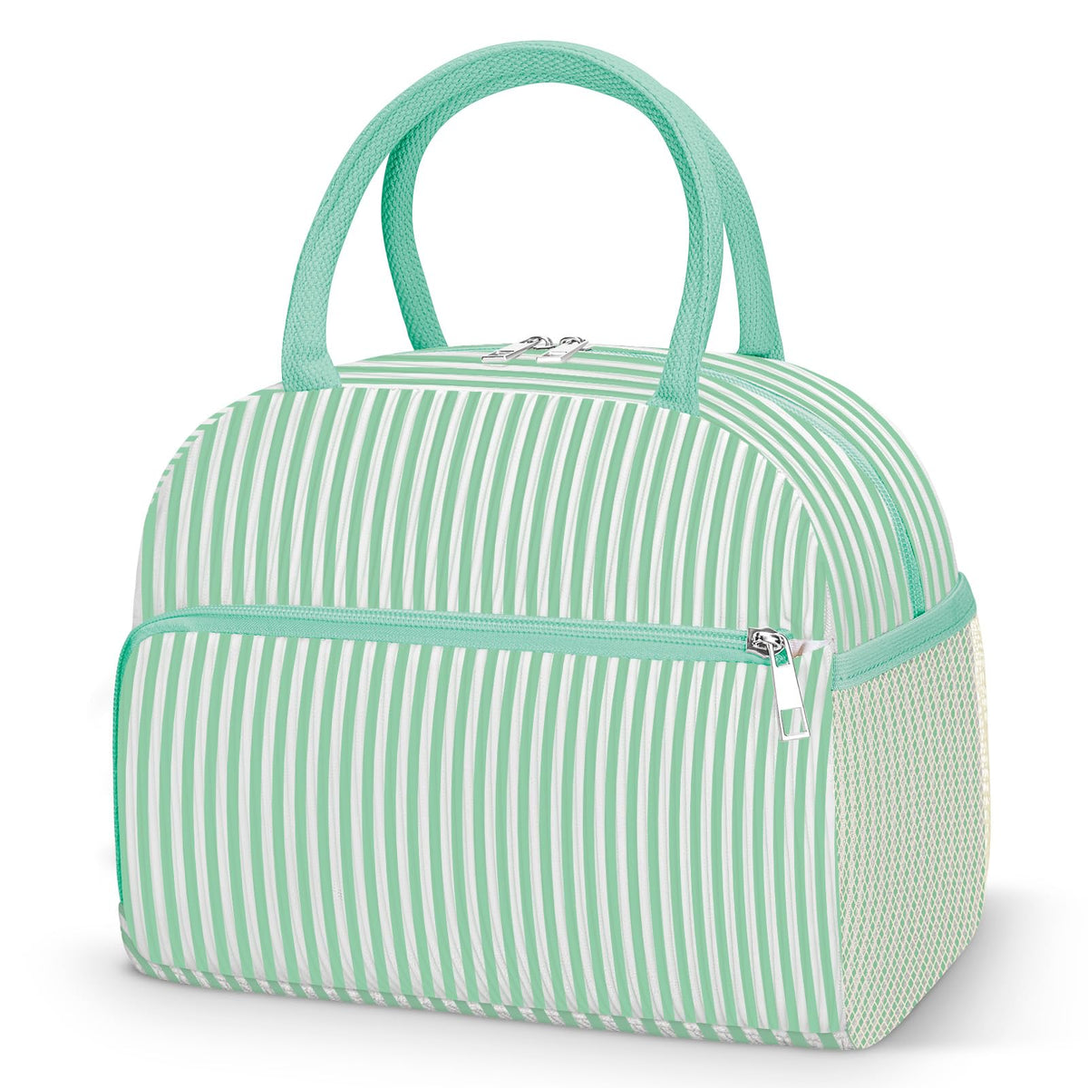 Coobiiya Lunch Bag Lunch Box for Women Men, Reusable Cute Corduroy Lunchbag - Leakproof, Insulated LunchBox Tote with Large Capacity, Dot