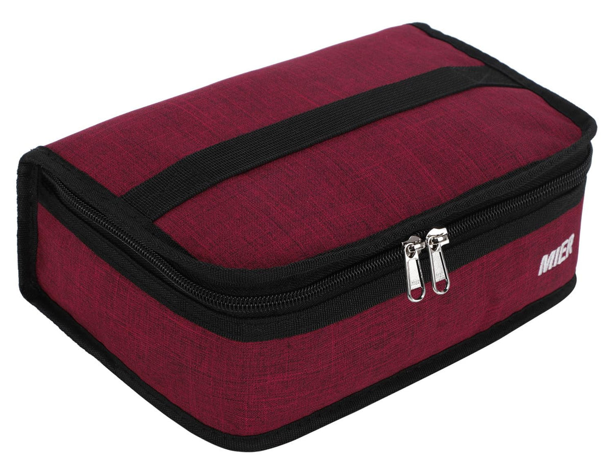 MIER Small Lunch Bag for Kids & Adults Compact Insulated Lunch Box, Black